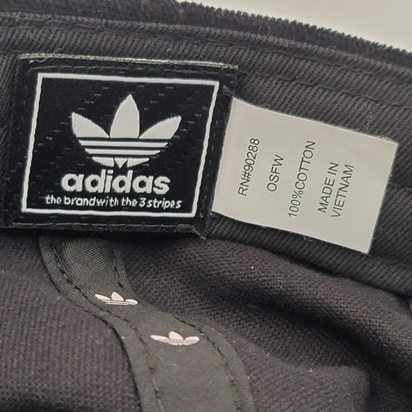 Adidas Originals Women's Relaxed Strap-back Black / Gold Velvet Baseball Cap - Picture 5 of 6